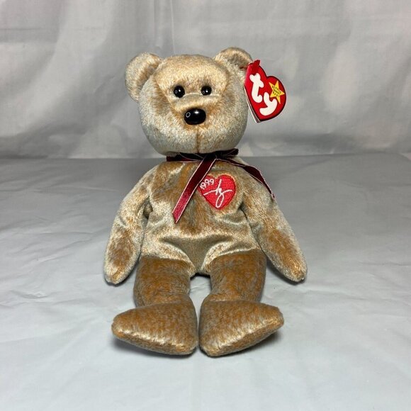 Ty Beanie Baby 1999 Signature Bear Retire P.E. Pellets Tag Errors MWMT Rare Vtg - Picture 13 of 13